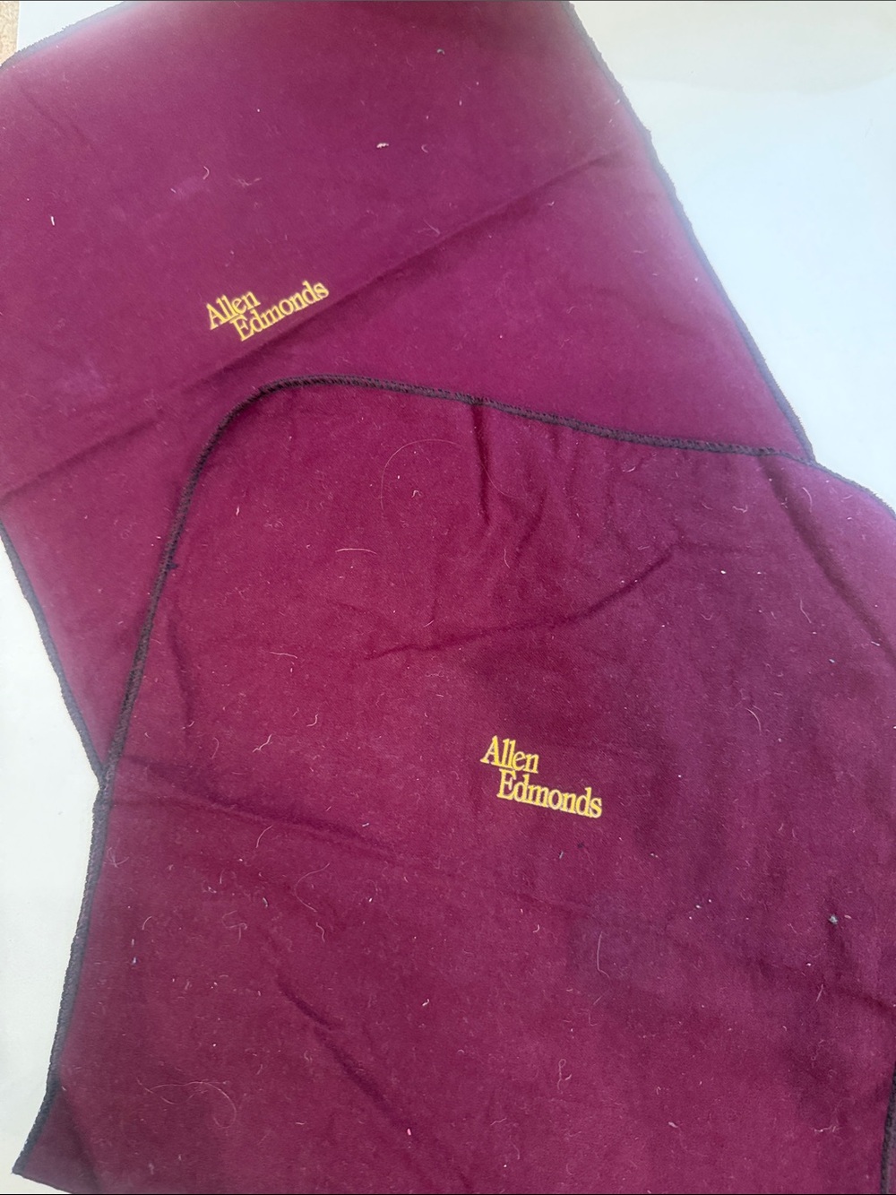 Allen Edmonds Kids Wine-Red Bottoms with Gold Embroidery